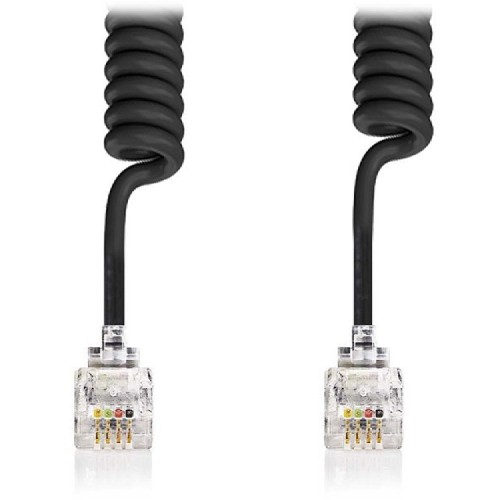 TELEPHONY CABLE NEDIS TCGP90100BK20 BLACK RJ10 2m